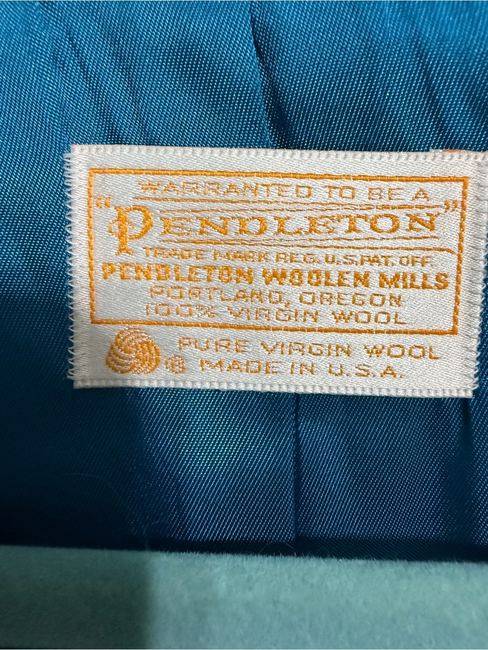 Vintage Pendleton Teal Blue Virgin Wool Blazer Jacket Size 8 - Picture 4 of 13